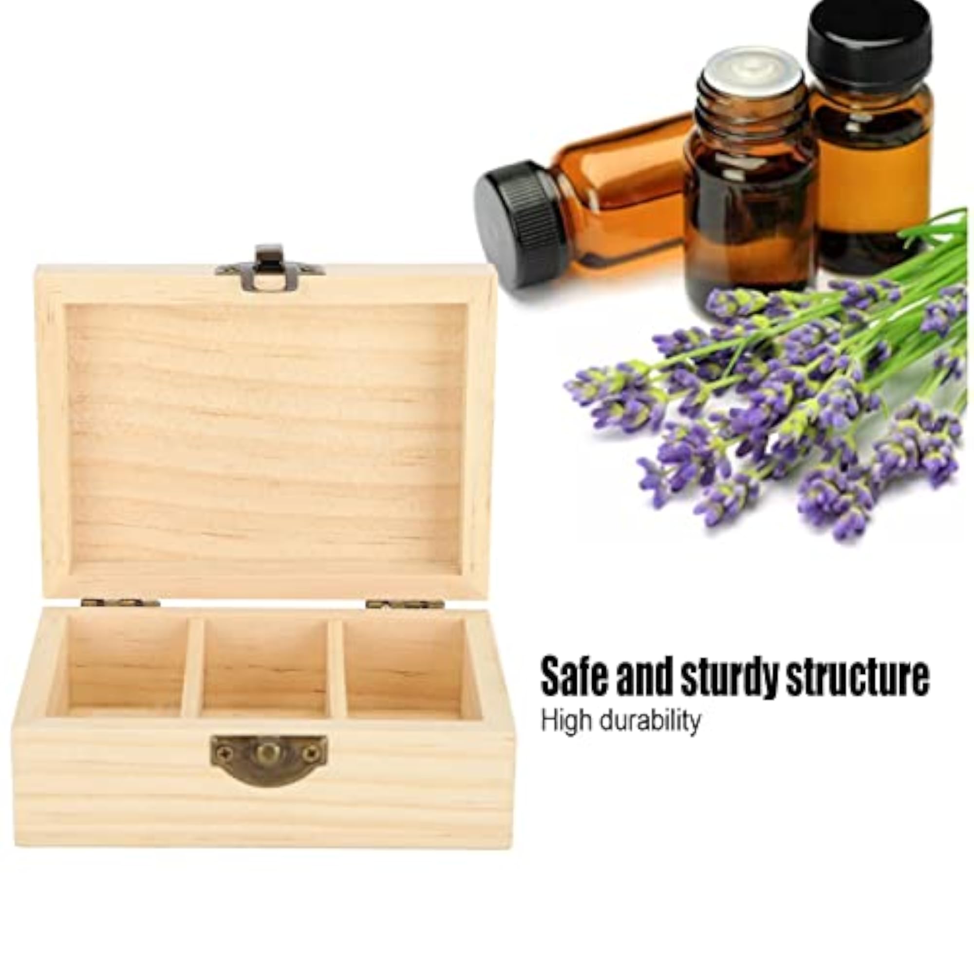 Essential Oil Case for Safe Storage, Natural Pine